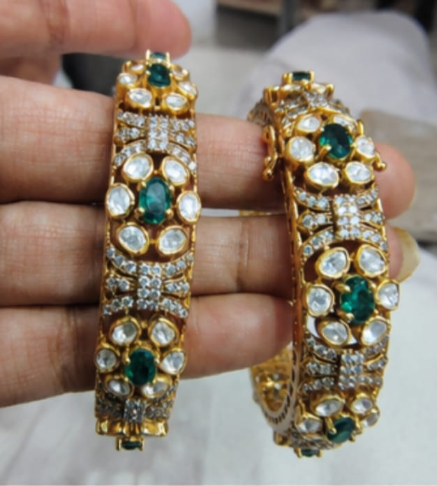 925 gold plated silver bangles for women - Image 3